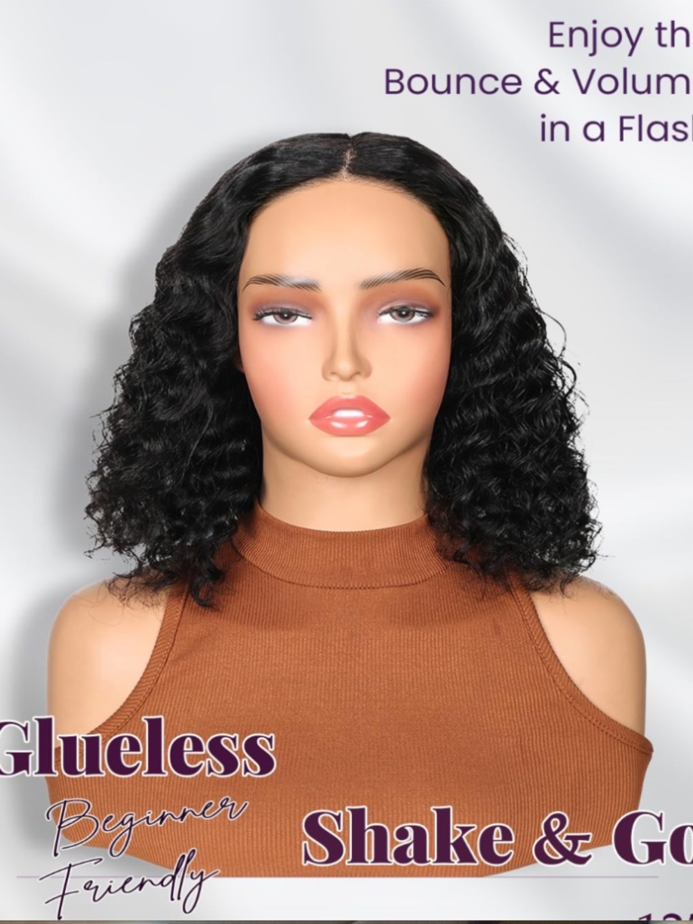 NIB Human Hair 12" Wig - Picture 2 of 12